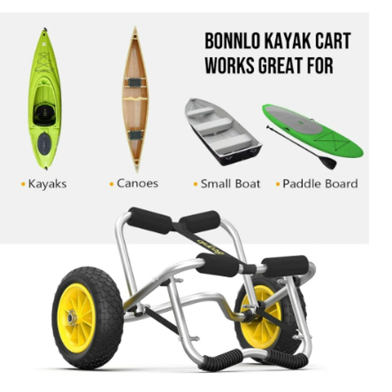 Kayak Cart / Canoe Carrier Trolley Dolly – 165 lb Capacity / Foldable- New