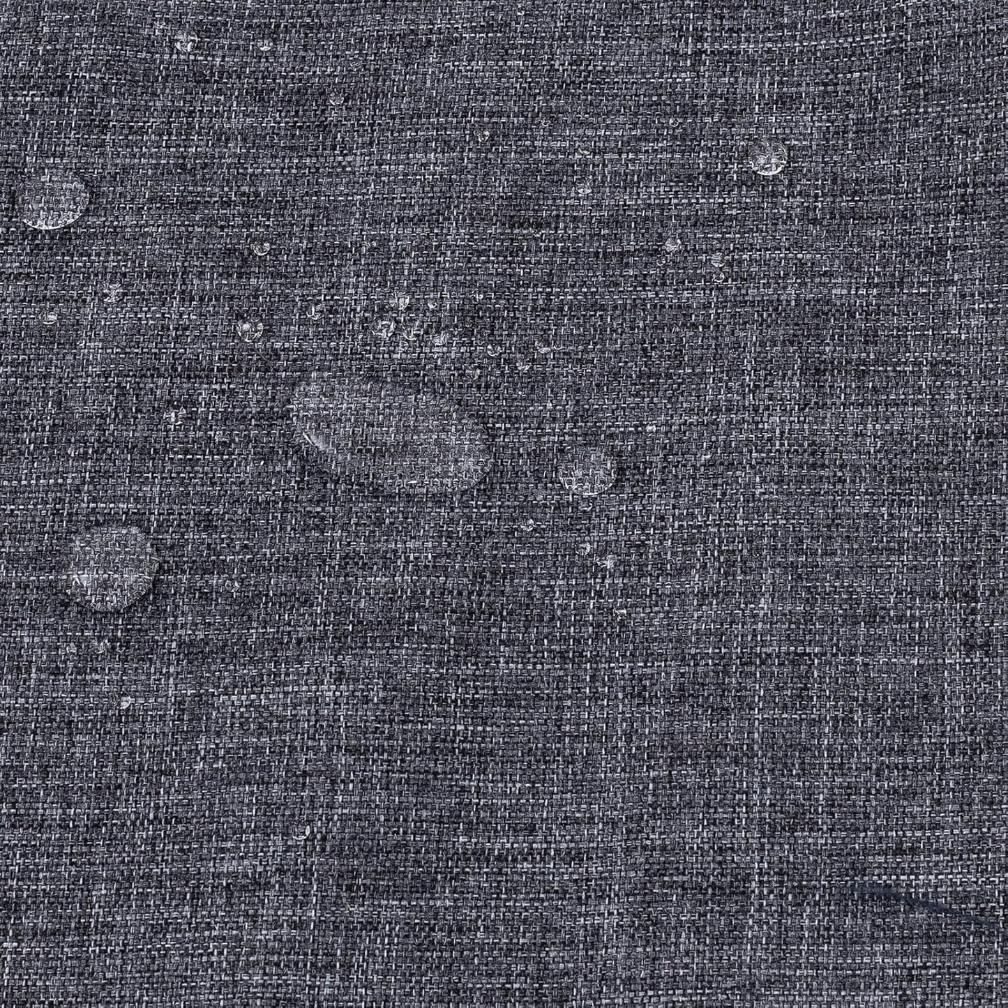 Outdoor Chair Cushion Set Polyester All Weather Charcoal Grey Black