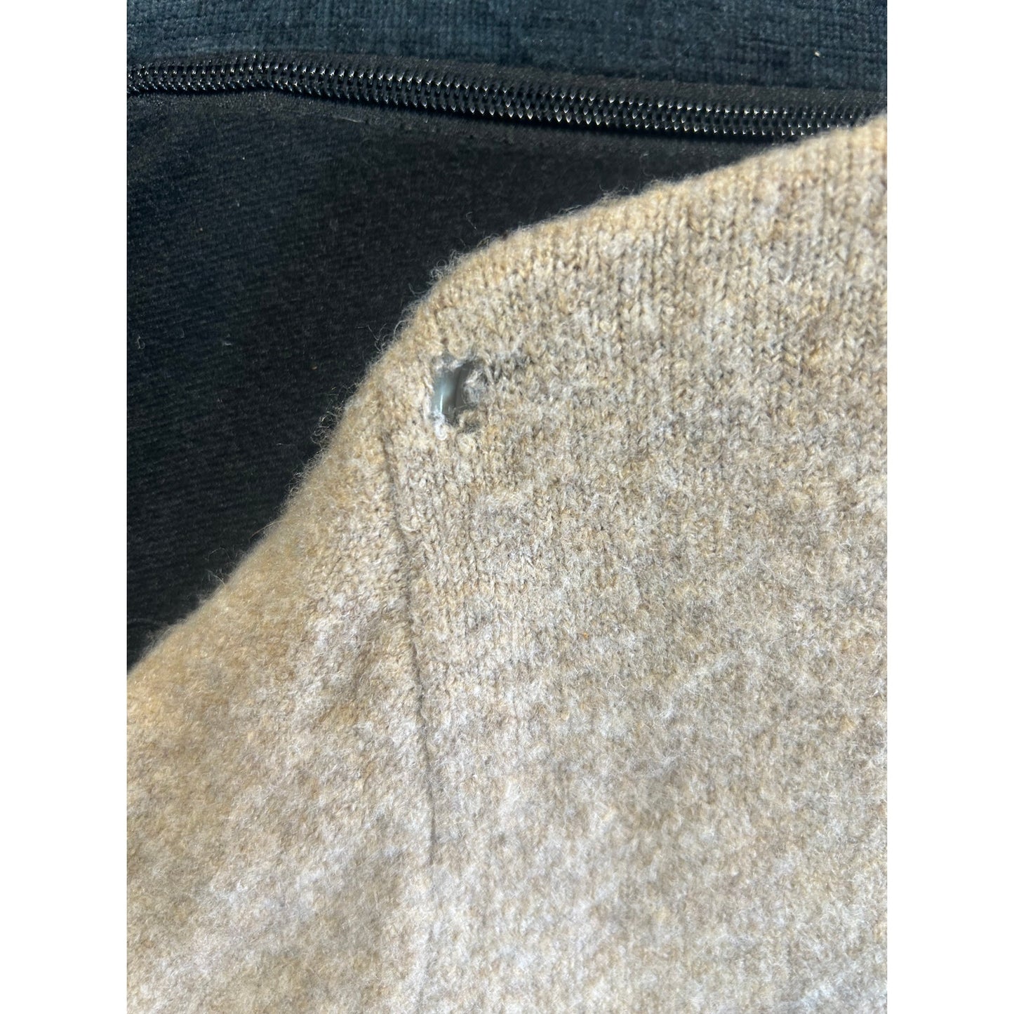J.Crew NWT Extra-Soft V-Neck Polo Sweater Heather Camel XXS- Minor Flaw