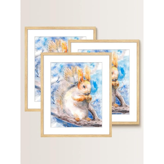 Set of 3- Oak Picture Frames w/ Removable Mats – 18×24 & 16×20, New in Box