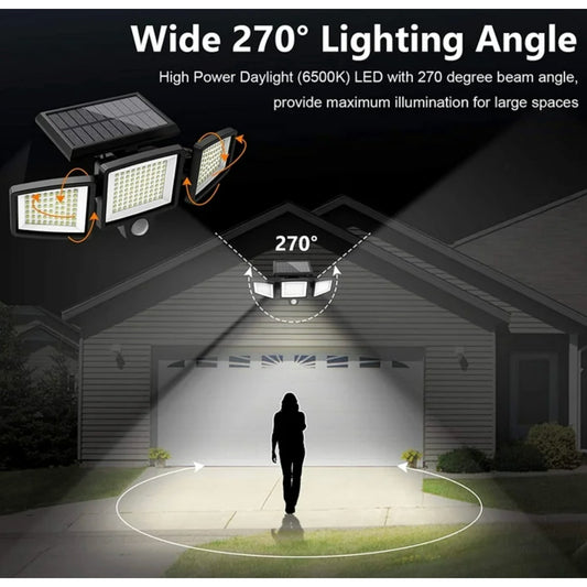 SZRSTH 210 LED Waterproof Solar Outdoor Motion Sensor Security Light