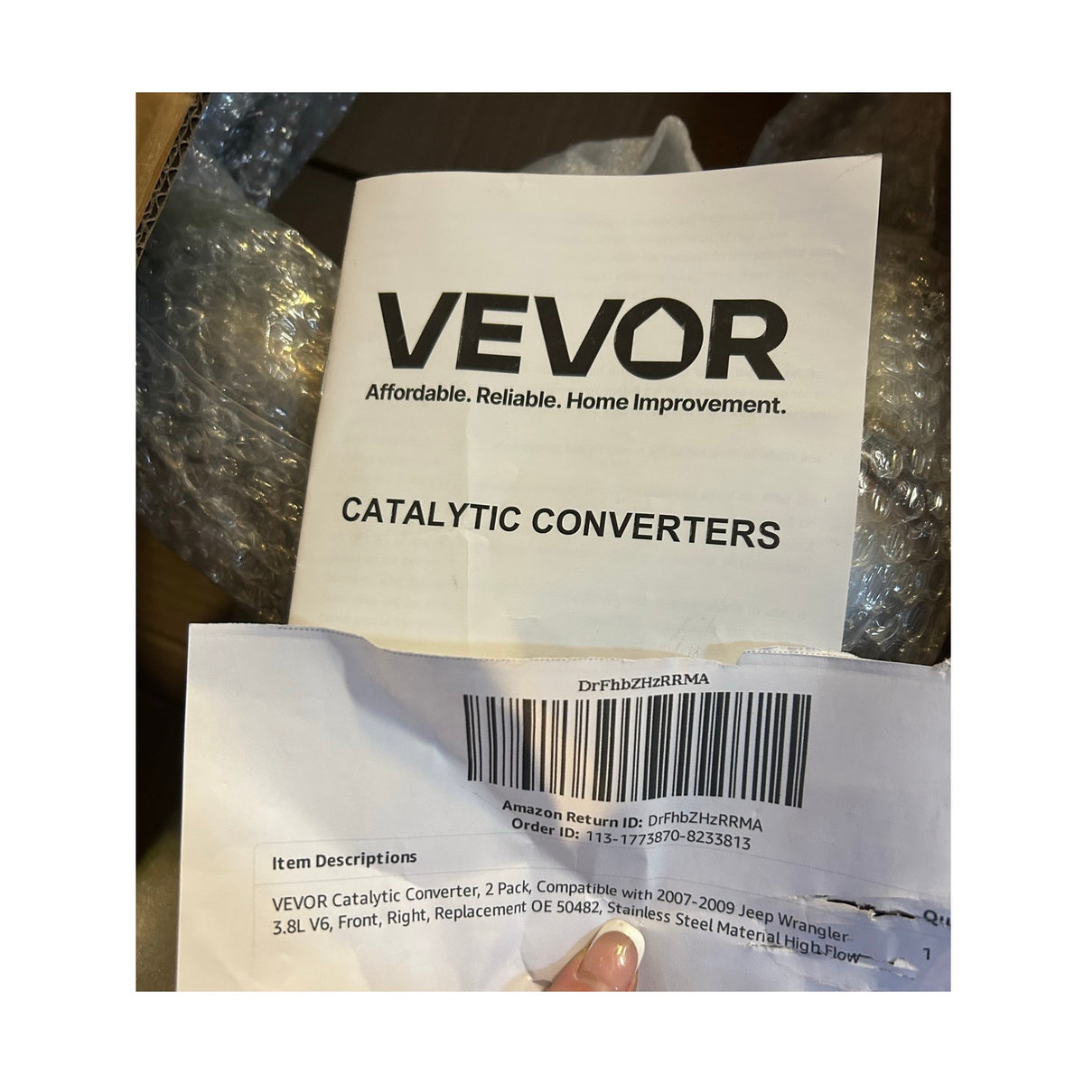 VEVOR Catalytic Converter 2-Pack for 2007–2009 Jeep Wrangler 3.8L V6