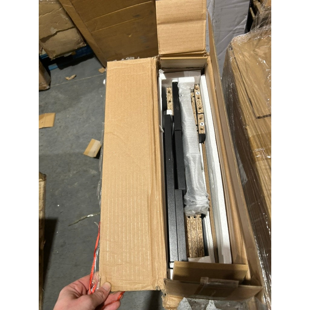 Modern Black Wooden Nightstand with 3 Drawers – New in box