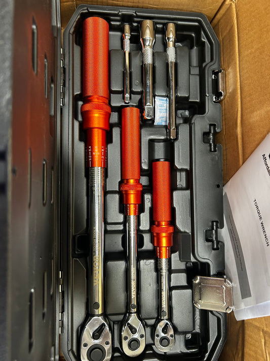 New Click Torque Wrench Set 3-Piece with Storage Case