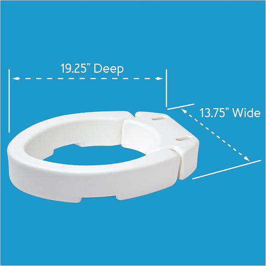Hinged Toilet Seat Riser – Elongated, 3.5" Lift, 300 LB Capacity- New in box