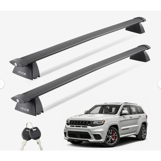 Roof Rack Cross Bars for Jeep Grand Cherokee 2014-2023- 200 lb Capacity, Lockable Aluminum