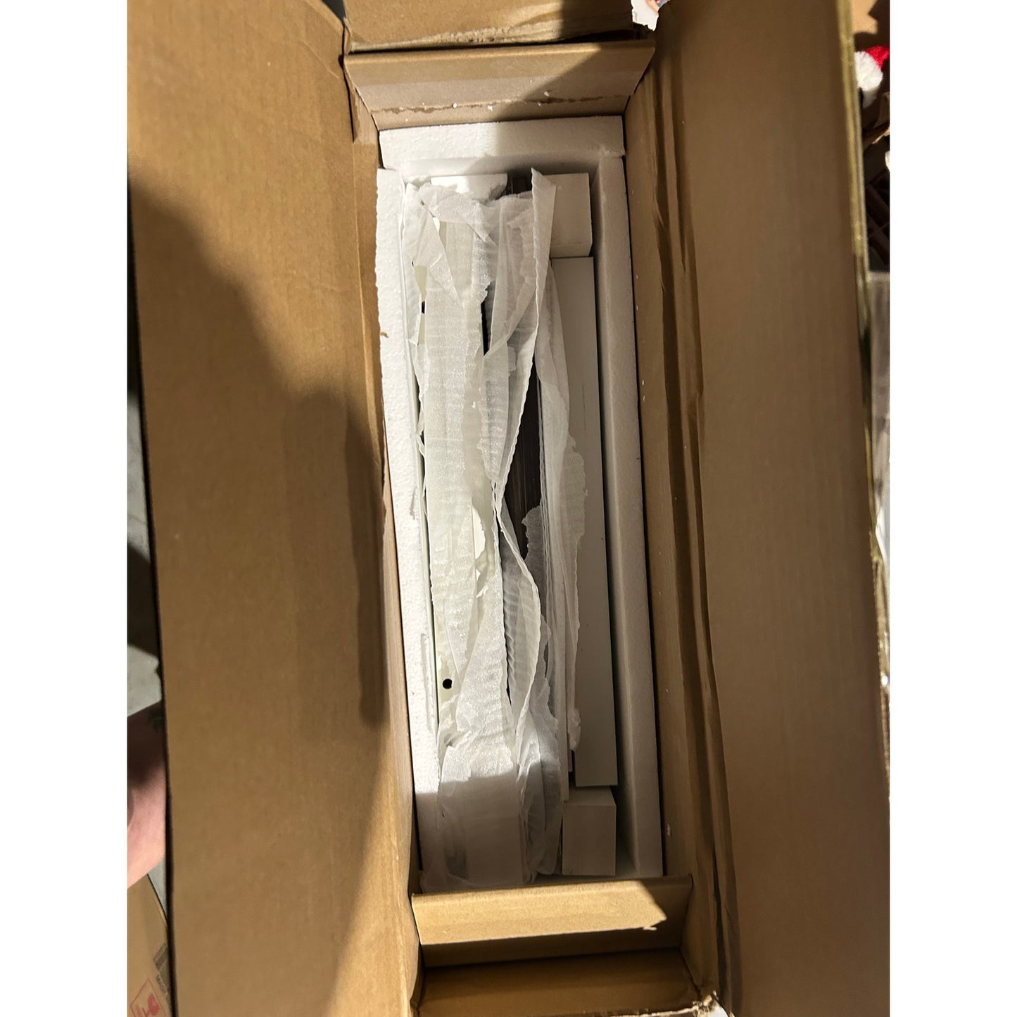 White Wooden End Table w/ 2 Drawers, Shelf & Built-In USB/Power Outlets- New!