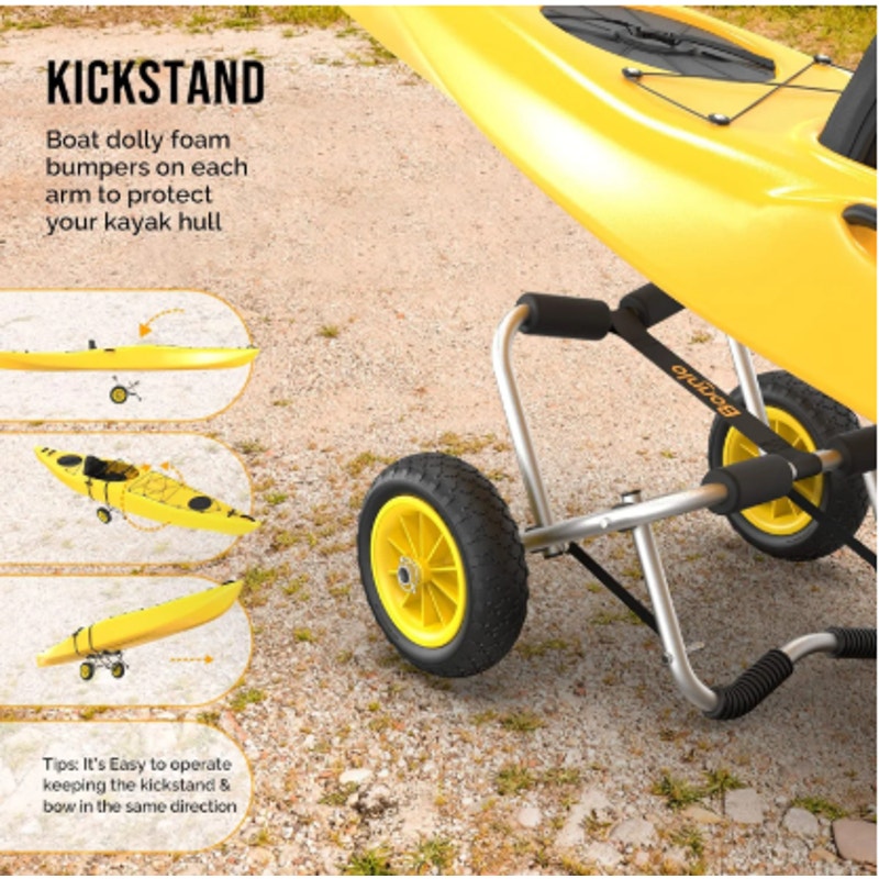 Kayak Cart / Canoe Carrier Trolley Dolly – 165 lb Capacity / Foldable- New