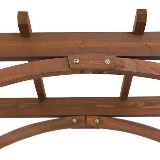 Dark Brown Wood Garden Arbor Arch, Plant Trellis- New in box