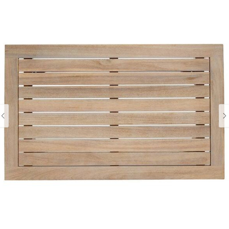 4-Piece Outdoor Wood Conversation Set: Loveseat, 2 Armchairs & End Table- New