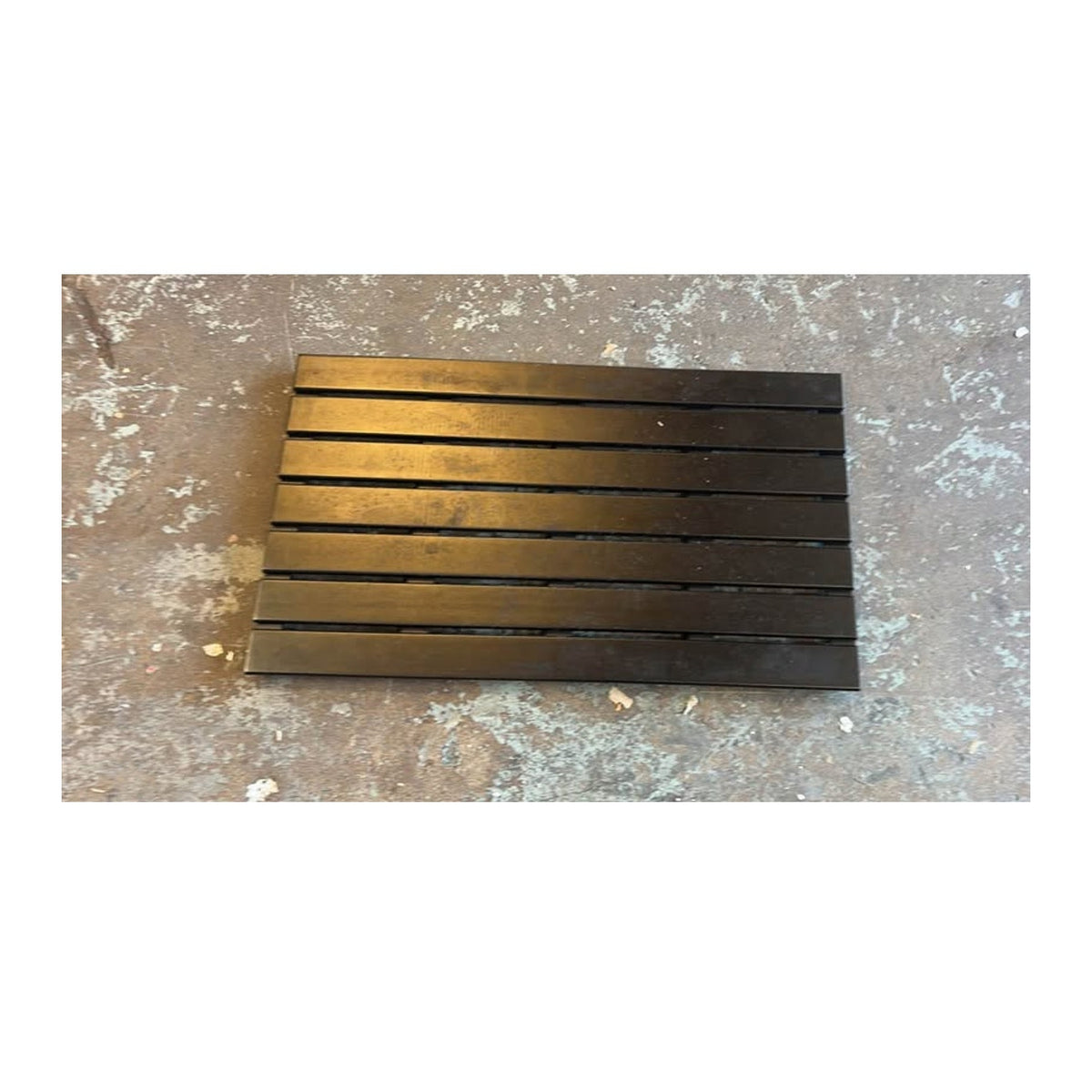 Bamboo Slatted Bath Mat Black