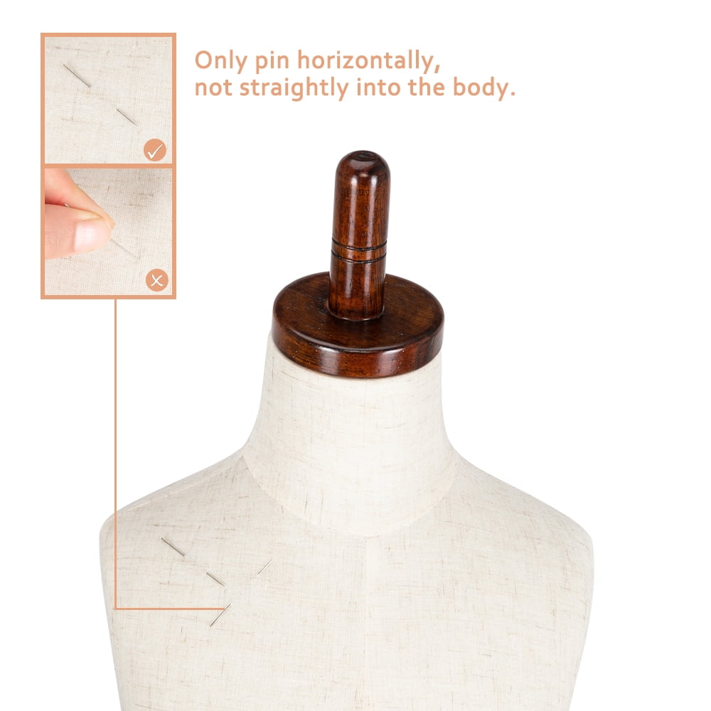 Bonnlo Adjustable White Child Dress Form Mannequin with Wood Stand