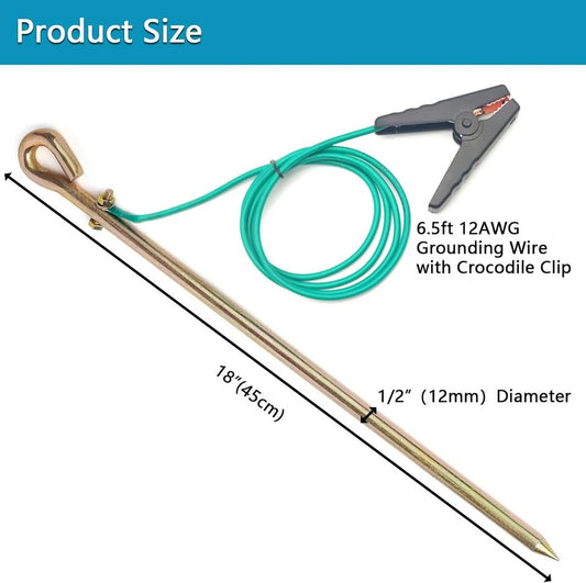 A16 Groound Rod With 6.5 Wire - Zinc