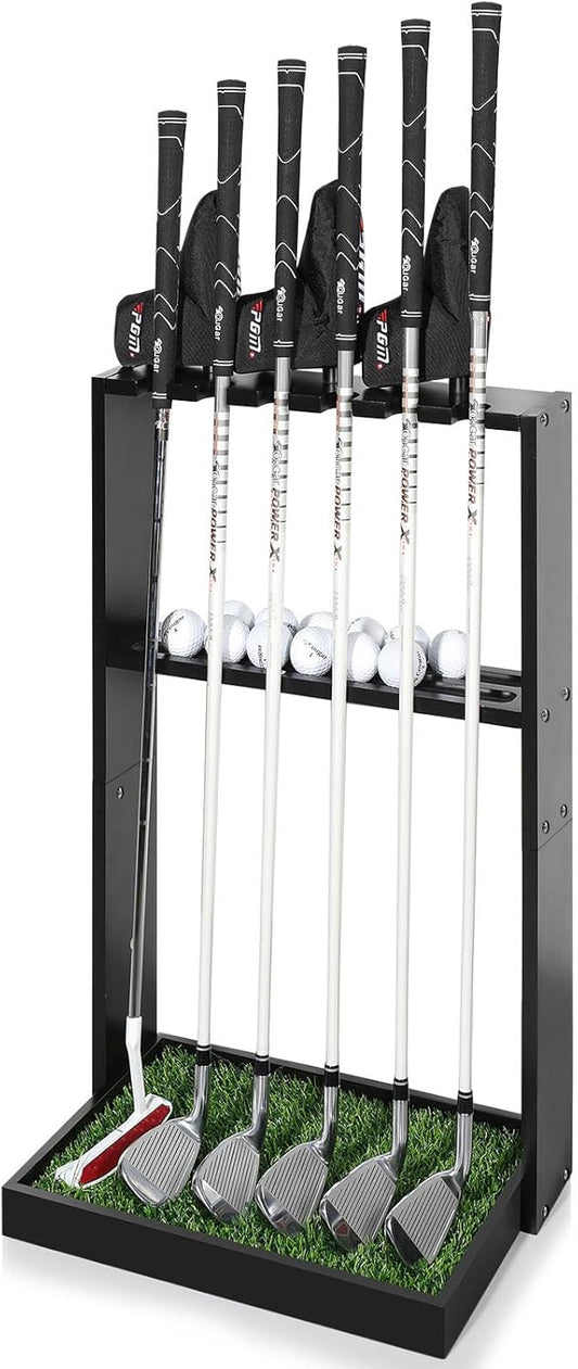 Premium Wooden Golf Putter Stand – Holds 6 Clubs (Model ZSQ00301)