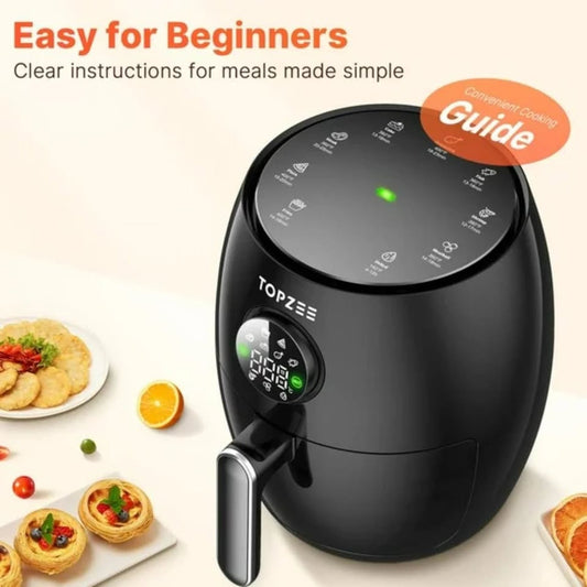 Compact 2.1‑Qt 4‑in‑1 Air Fryer – Bake, Roast, Reheat | 60‑Min Timer, Non Stick