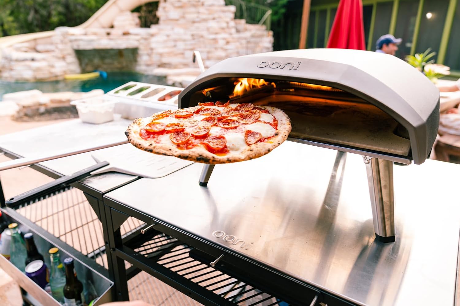 Ooni 7-Inch Perforated Aluminum Pizza Turning Peel - Lightweight, Long Handle