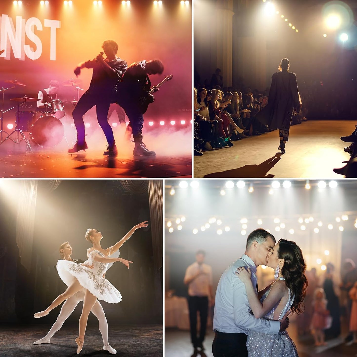 Dynamic 120W COB LED Stage Light: Dual White DMX512 Sound Activated Blinder