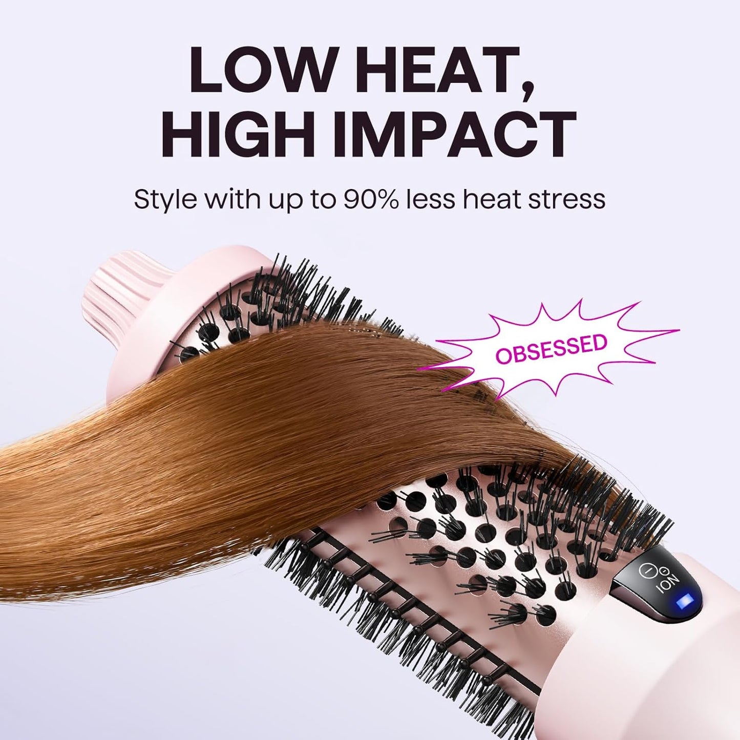 Wavytalk 1.5-inch Heated Thermal Round Brush: Salon Blowout, Dual Voltage, Ionic Technology