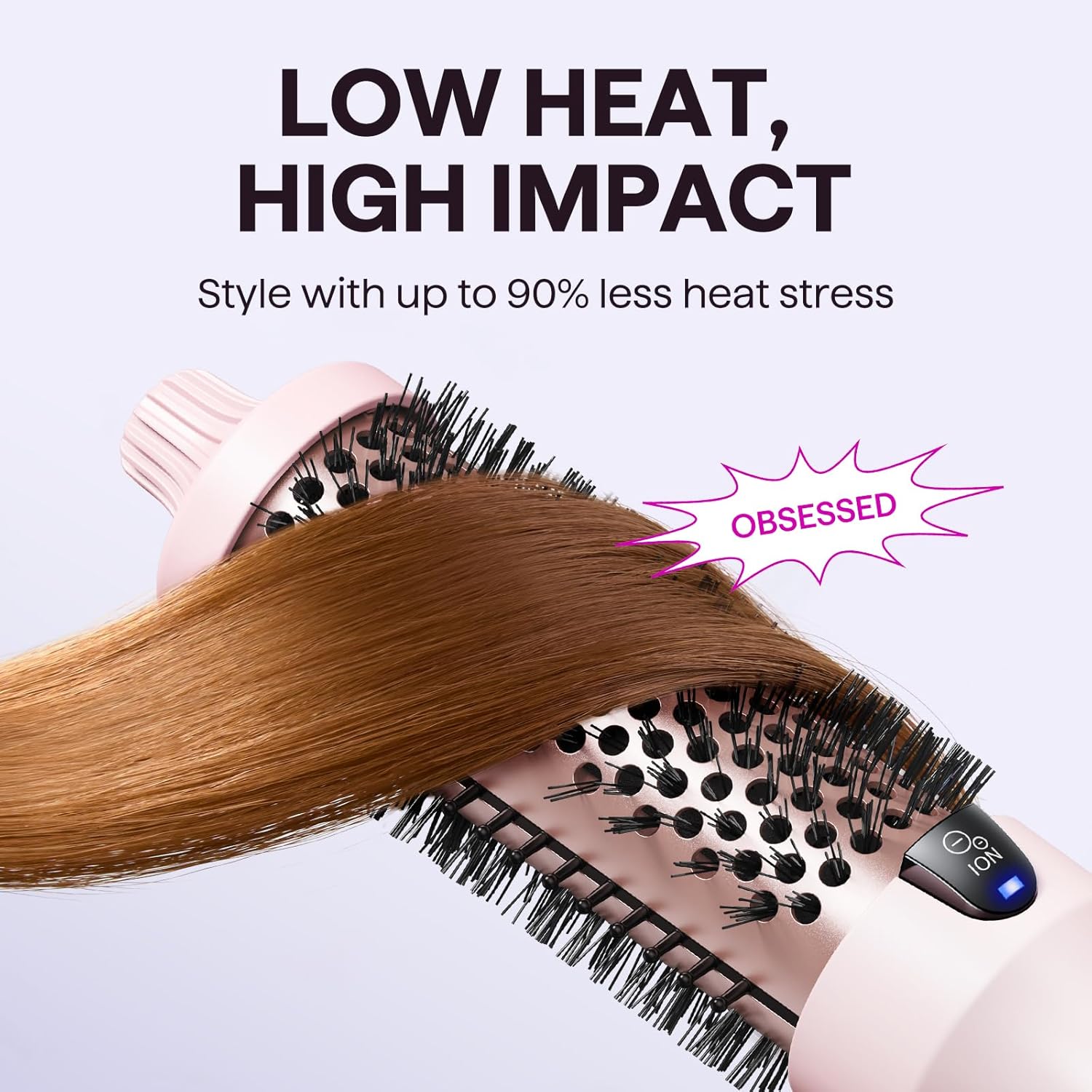 Wavytalk 1.5-inch Heated Thermal Round Brush: Salon Blowout, Dual Voltage, Ionic Technology