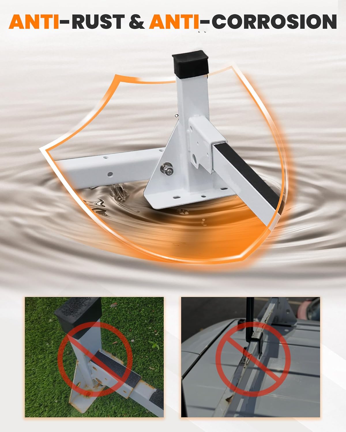 MELIPRON Heavy-Duty No-Drill 3-Crossbar Ladder Roof Rack Transit Van