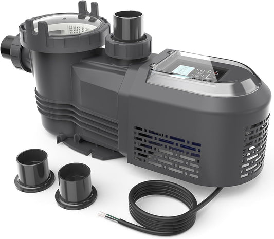 AQUASTRONG Variable Speed Pool Pump: 2HP, 220V, 10566GPH, Energy-Efficient, High Flow