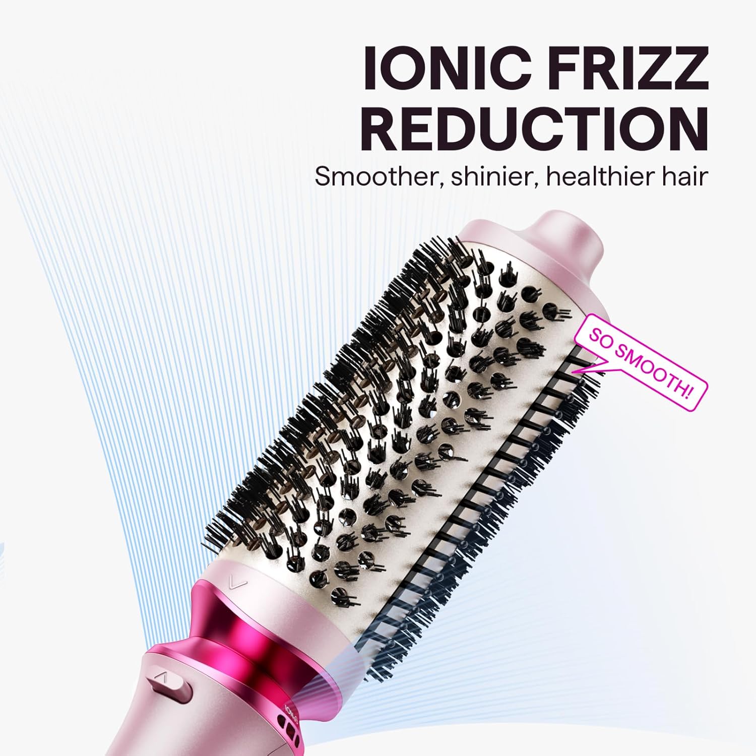 Wavytalk Heatwave Pro: 3-Size Ionic Heated Round Brush Set for Frizz-Free Styling