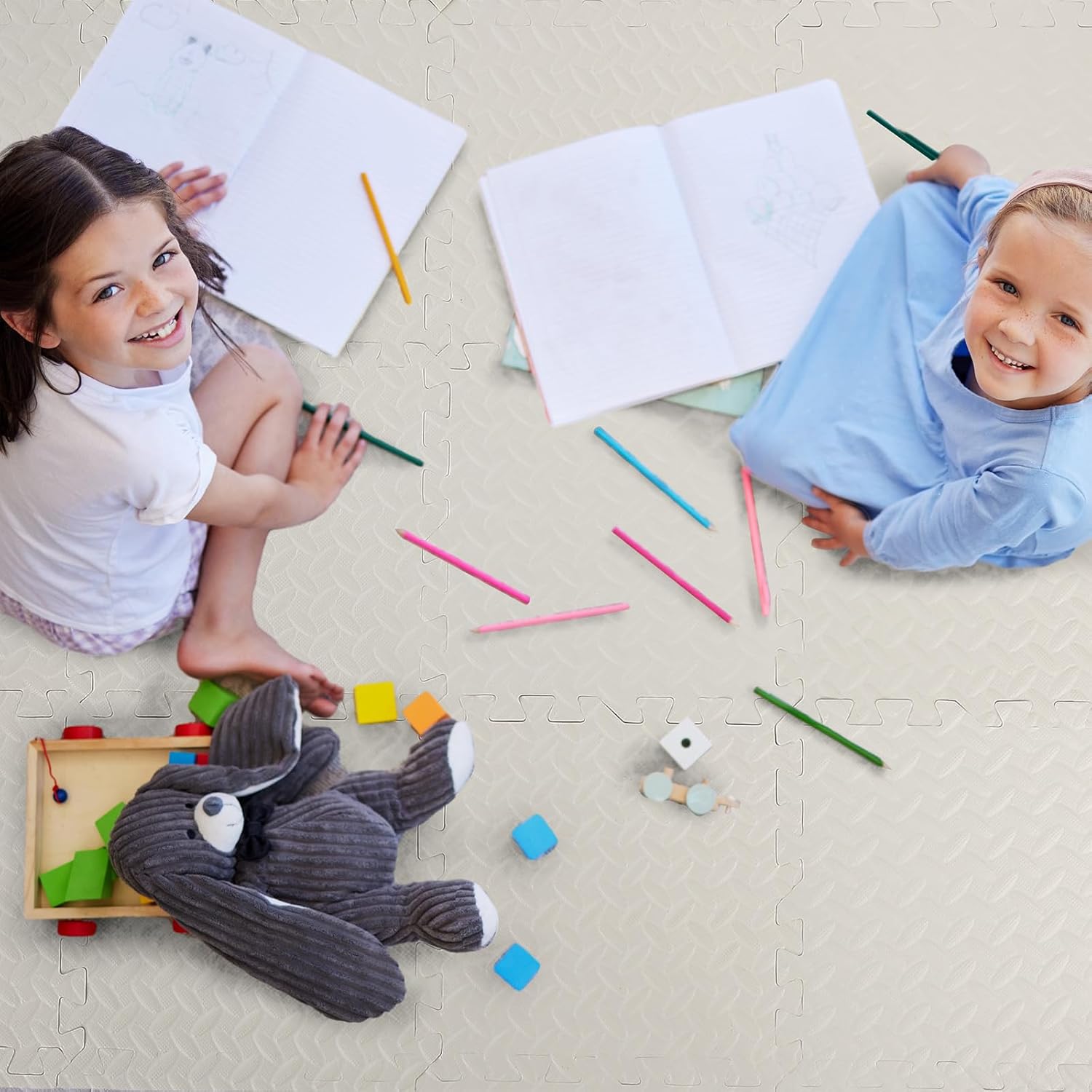 Arrowbash 1-Inch Thick EVA Foam Interlocking Floor Tiles for Play & Exercise