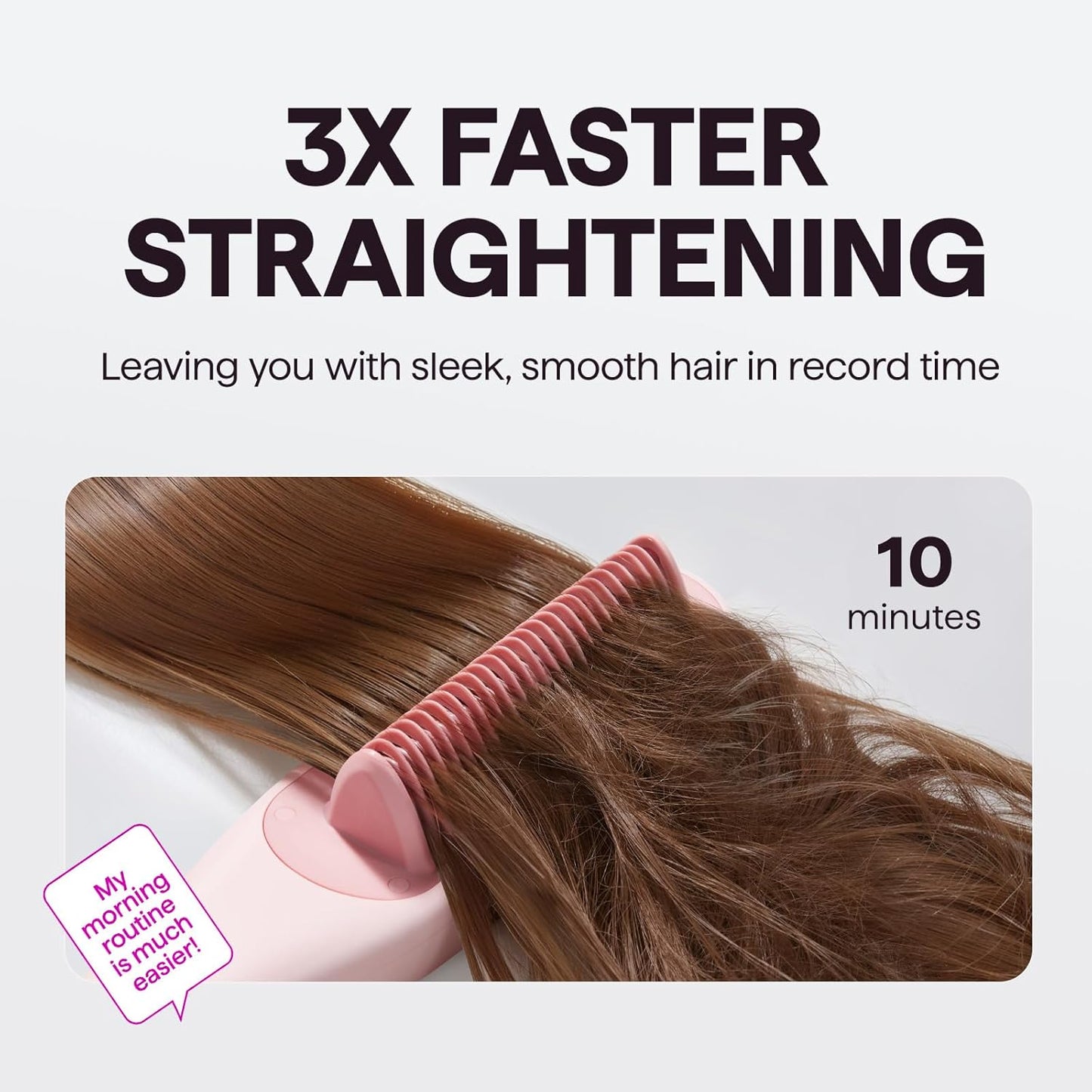 Wavytalk Pro Steamline 3-in-1 Hair Straightener Brush: Fast, Hydrating, Frizz-Free
