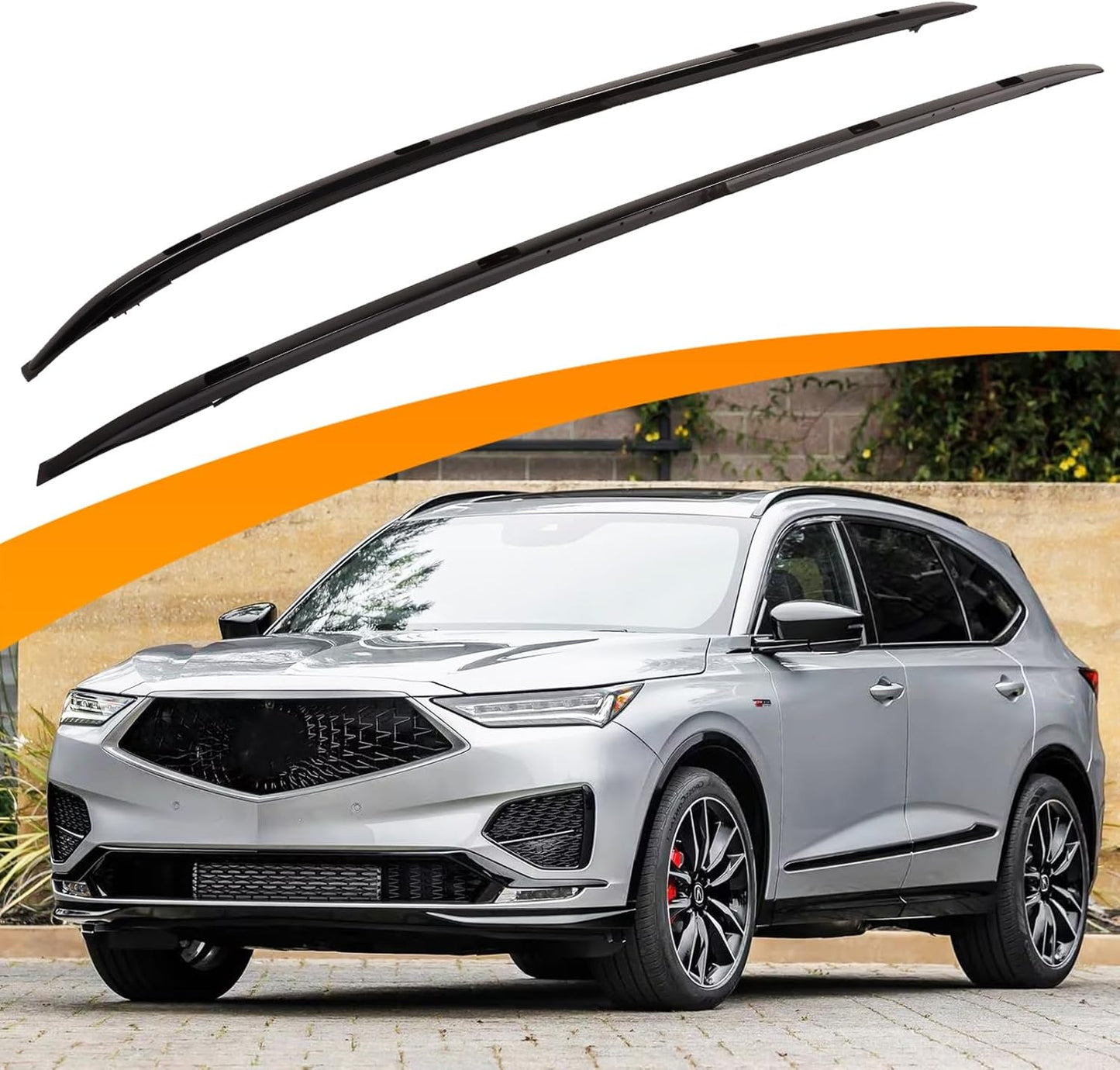 Snailfly Black Roof Rack Side Rails for Acura MDX 2022-2025 Cargo Carrier Luggage