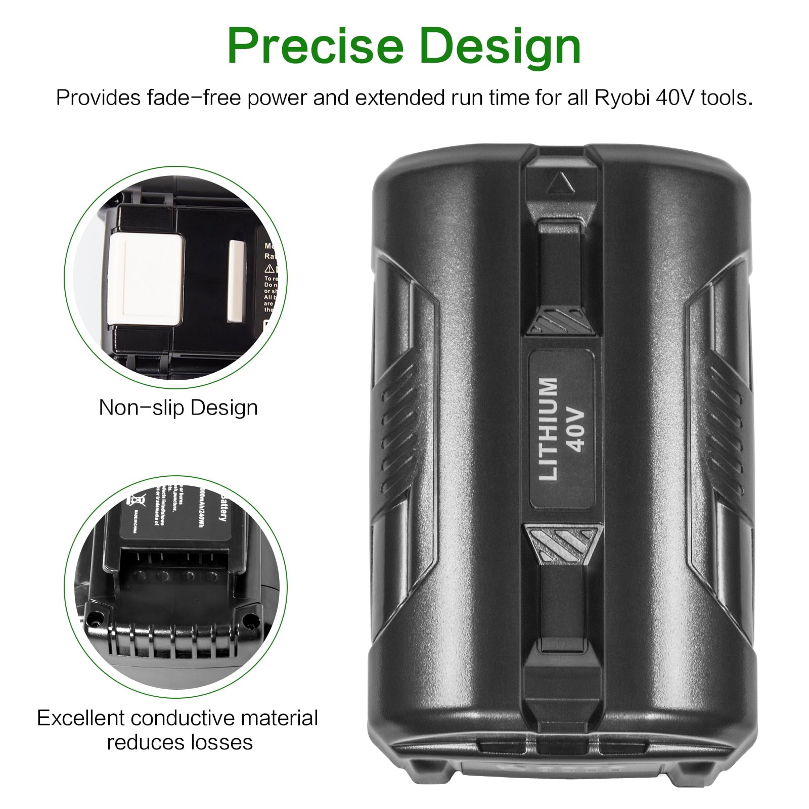 High-Capacity 40V 6.0Ah Lithium-Ion Battery Replacement for Ryobi Power Tools