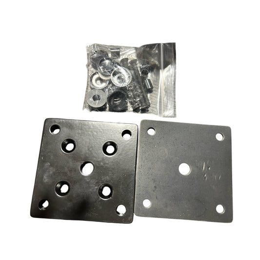 Surface Mount Base Plate Kit – 4.5" x 4.5" Steel Plates (½" Thick) with Hardware
