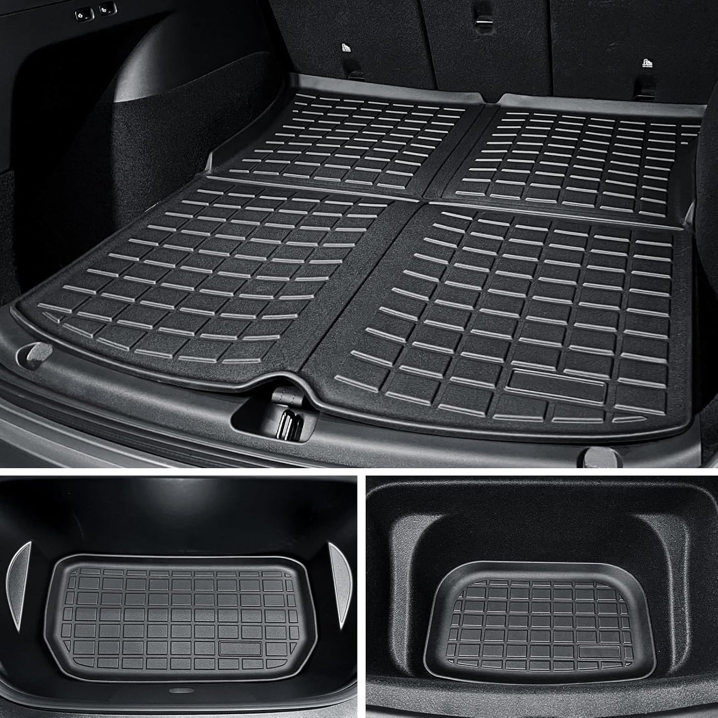 6-Piece All-Weather Floor Mat Set for Tesla Model Y (2020-2024) – Black