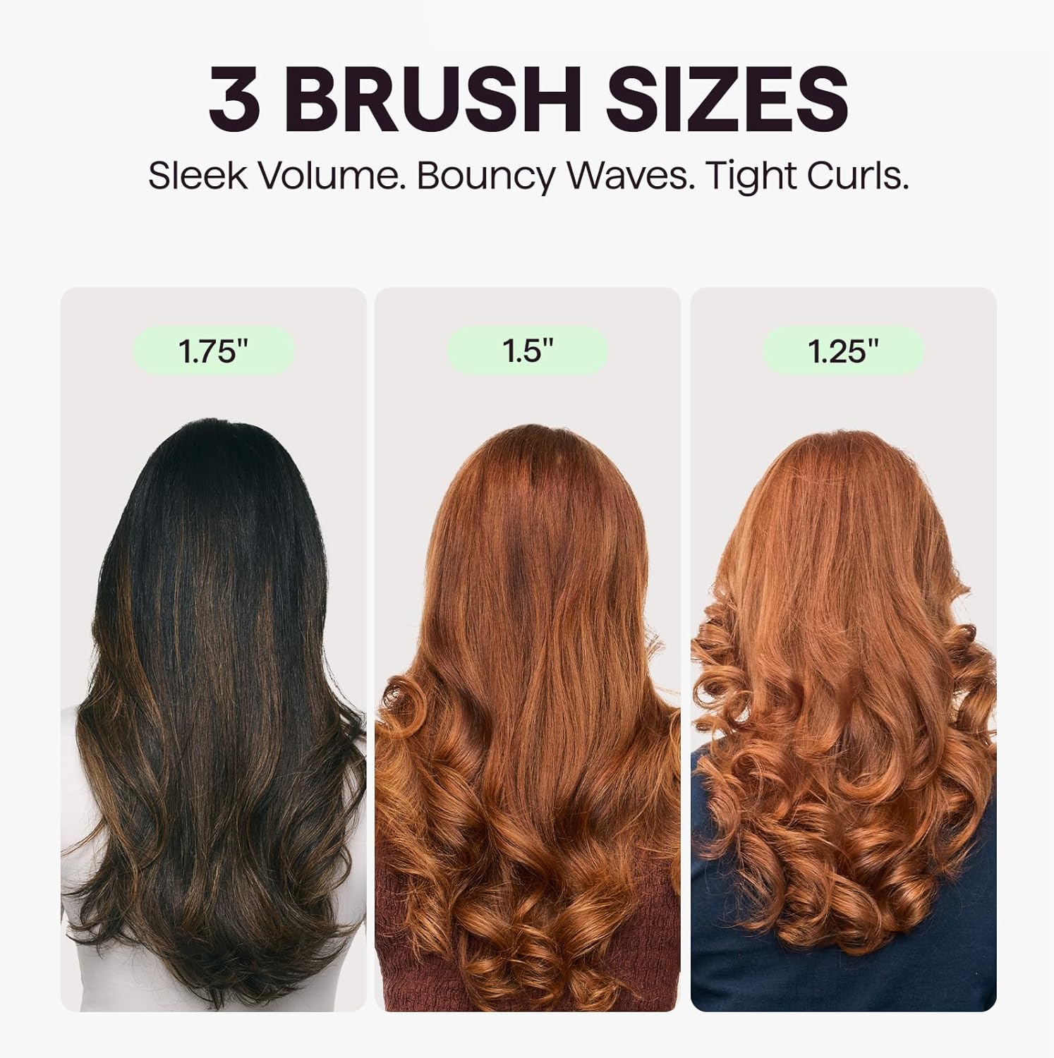 Wavytalk Heatwave Pro: 3-Size Ionic Heated Round Brush Set for Frizz-Free Styling