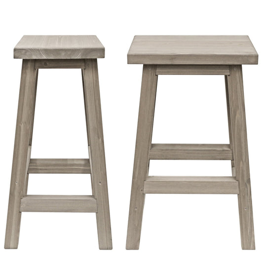 NEW Saddle Style Outdoor Bar Stools - Cedar (Set of 2)