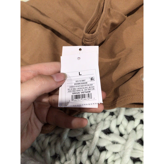 Seamless Scoop Neck Bodysuit – Size Large / New With Tags – Warm Tan
