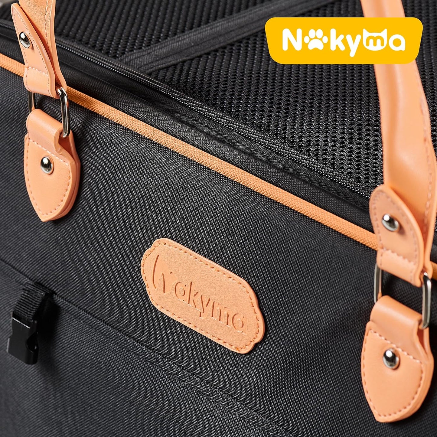 Nakyma Large Rolling Pet Carrier with Wheels for Cats & Small Dogs