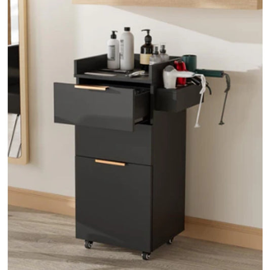 Wooden Salon Trolley Cart with Drawers, Storage Cabinet & Wheels – New