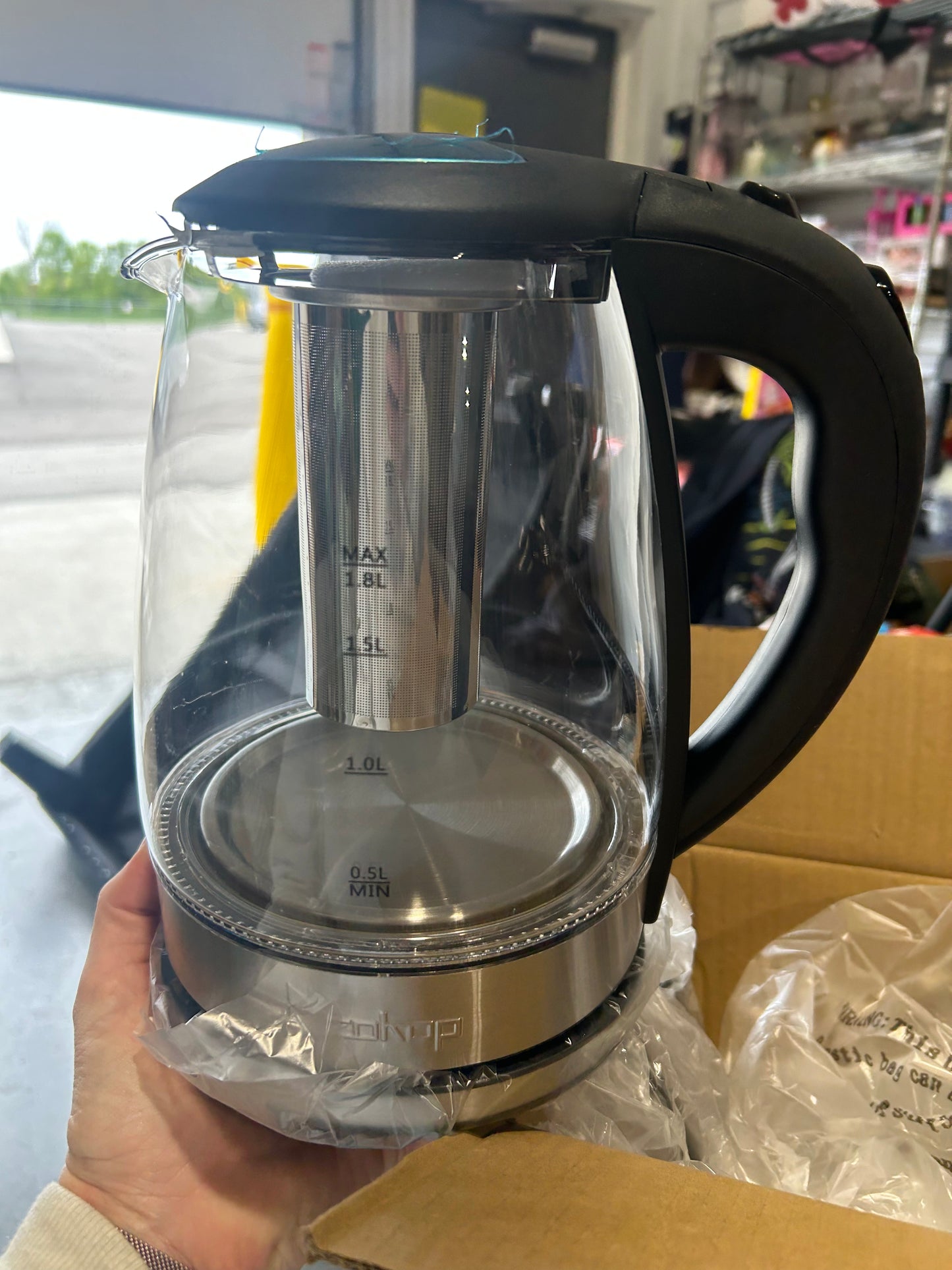 ZOKOP 1.8L Electric Glass Kettle with LED Temperature Control