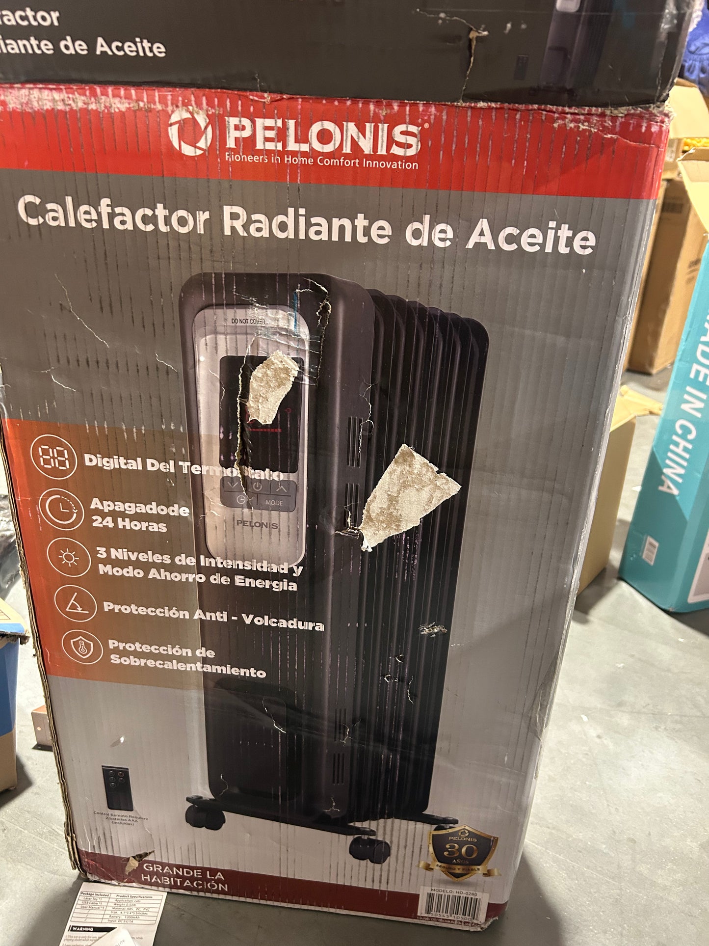 Pelonis 1500W Digital Oil-Filled Radiant Space Heater Black