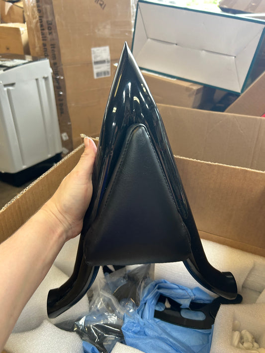 Black Motorcycle Passenger Sissy Bar Backrest – 16" Bolt-On Style