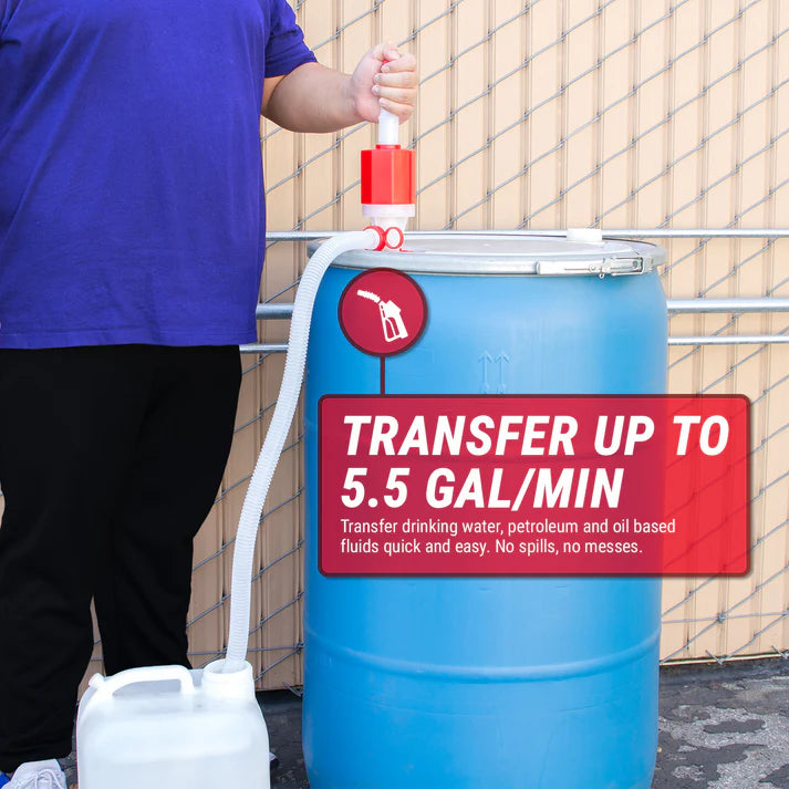 Drum Hand Pump – Manual Piston Action for 5–55 Gallon Drums