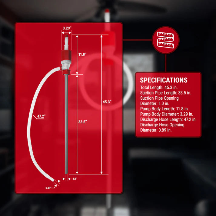 Drum Hand Pump – Manual Piston Action for 5–55 Gallon Drums