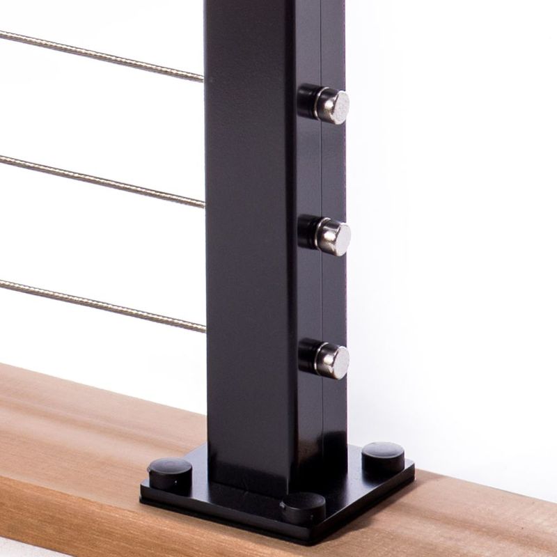 Durable Aluminum Deck Post Base Plate Assembly for Secure Railing Installation