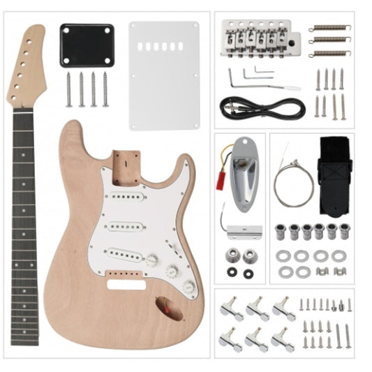 Build-Your-Own Glarry DIY GST Electric Guitar Kit –Unfinished Mahogany Body-New