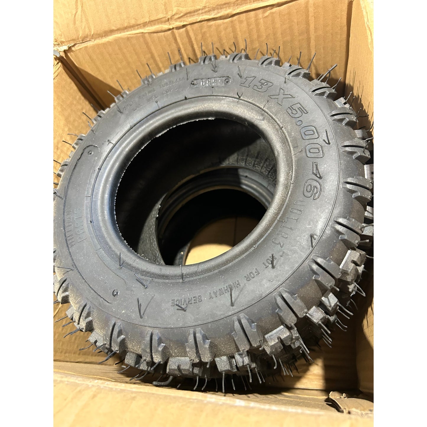 Set of 2 All-Terrain Go-Cart / ATV Tires (Knobby, Tubeless) — Brand New