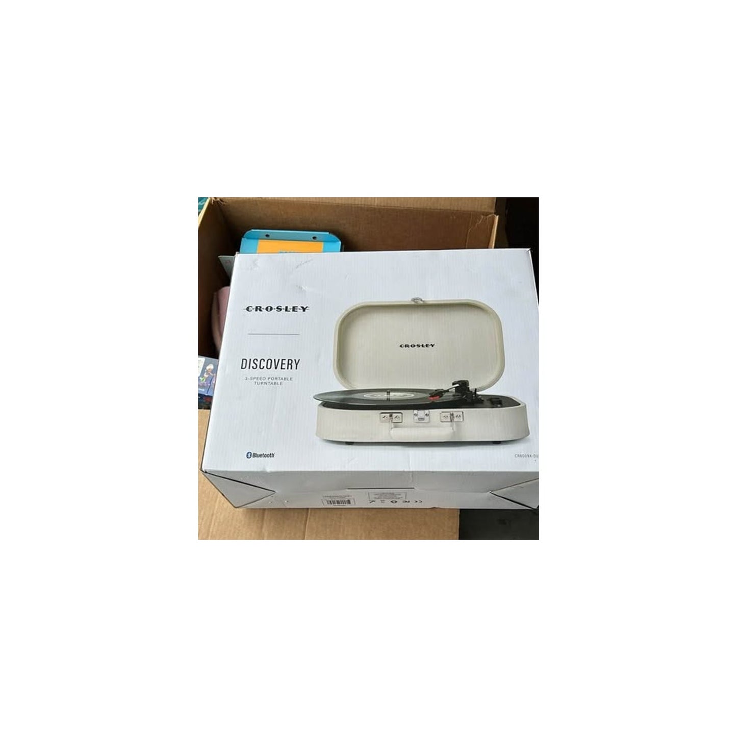 Crosley Portable 3-Speed Bluetooth Record Player, White