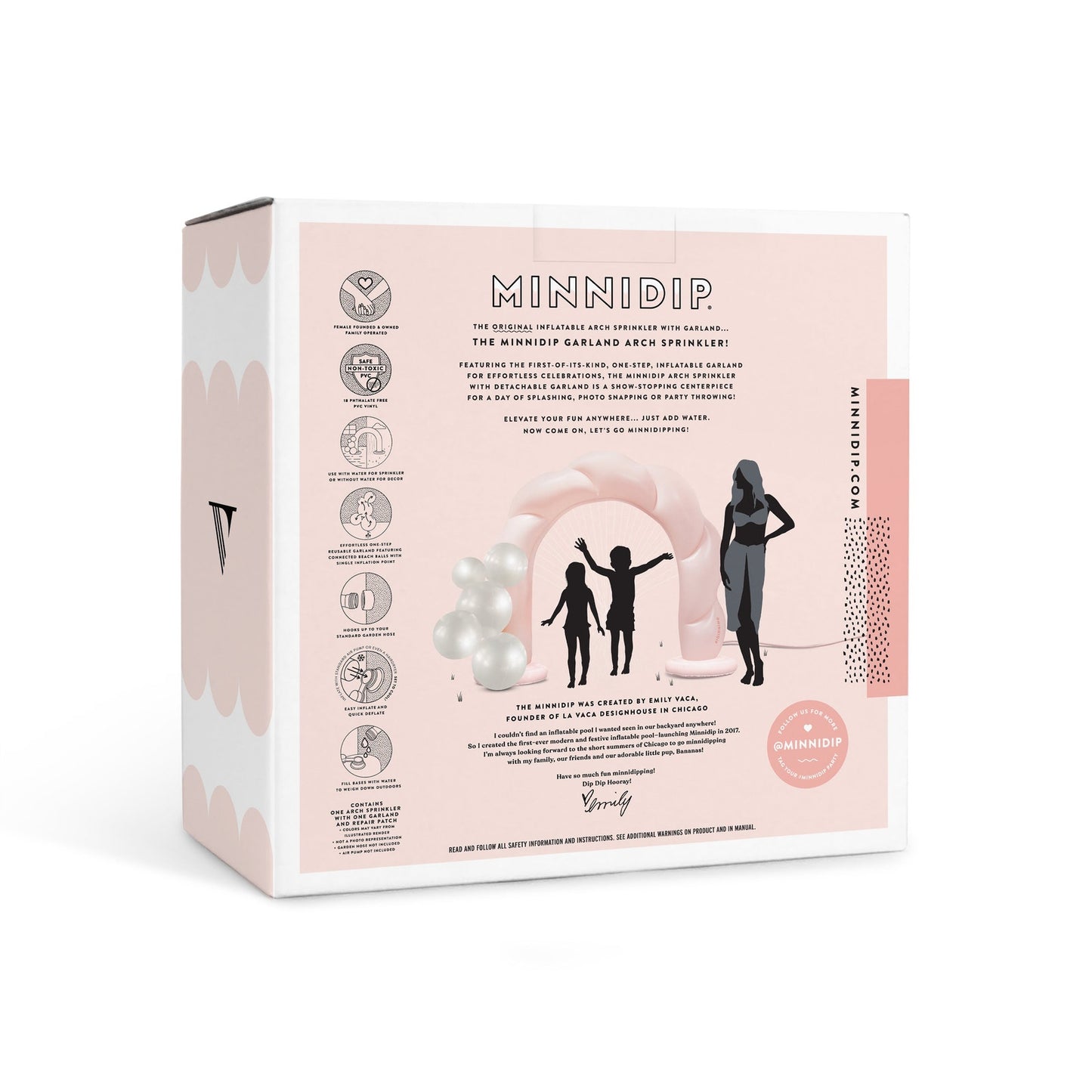 Minnidip Blush Twist Inflatable Garland Arch Sprinkler - Party Photo Backdrop