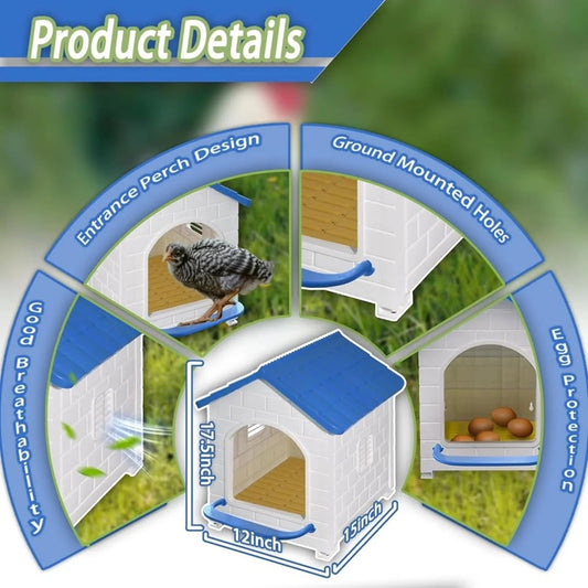 New Plastic Chicken Nesting Box with Washable Mat