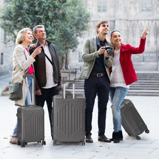 28-Inch Black- Hardshell Suitcase with Spinner Wheels and Reinforced Corners