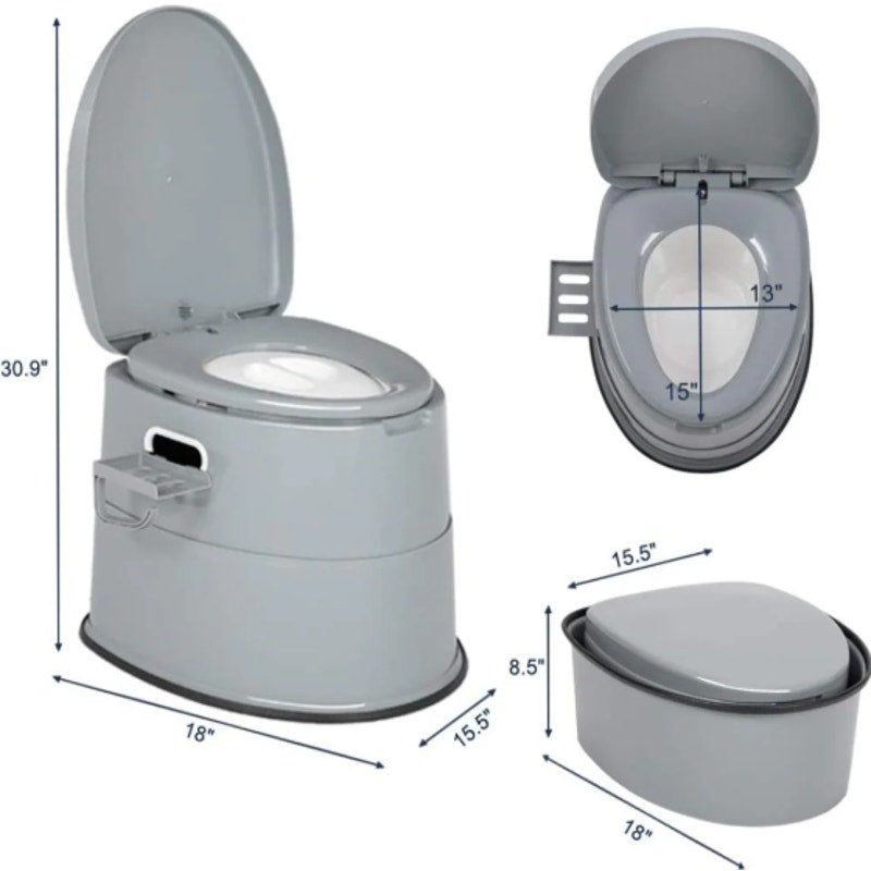 Portable Camping Toilet / Lightweight & Detachable w/ Lid & Handle- NEW